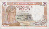 France 50 Francs Cérès, U.9551, Fayette:18.21, KM:85b -