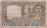 France 20 Francs Science et Travail, W.80, Fayette:12.1, KM:92a -