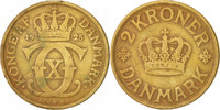 Danemark 2 Kroner Monnaie, Christian X, Copenhagen -