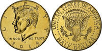 États-Unis Half Dollar Philadelphie, Métal doré -