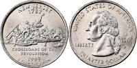 États-Unis Quarter Quarter Dollar, U.S. Mint, NEW JERSEY, Cupronickel -