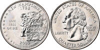 États-Unis quarter dollar New Hampshire, Denver, Cupronickel plaqué -