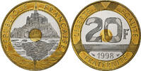 France 20 Francs Monnaie, Mont Saint Michel, Proof / BE -