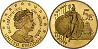 Royaume-Uni 5 Euro Elizabeth II, Cupronickel aluminium, KM:Pn9 -