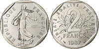 France 2 Francs Semeuse, Paris, Série BU, Nickel, Gadoury:547 -