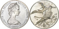 Îles Vierges britanniques Dollar Elizabeth II, Franklin Mint, Argent -