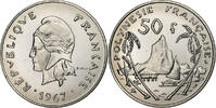 Polynésie française 50 Francs Paris, Nickel, KM:7 -