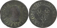 France Double Tournois Louis XIII, Paris, Cuivre, CGKL:386 -