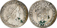France 1/12 Ecu, 2ème poinçon de Warin Louis XIII, Paris, Argent -