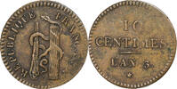 France 10 Centimes Essai au Faisceau, Massue et Serpent, Paris, Bronze -