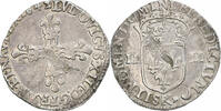 France 1/4 Ecu Louis XIII, Bordeaux, Argent, Gadoury:27 -