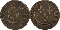 France Double Tournois Louis XIII, Villeneuve Saint-André, Cuivre -