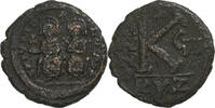 Demi-Follis Justin II et Sophie, Cyzique, Bronze, Sear:373 -