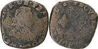 France Double Tournois Henri III, Toulouse, Cuivre, Gadoury:455 -