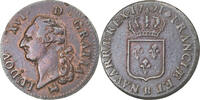 France Sol Louis XVI, Rouen, Cuivre, Gadoury:350 -