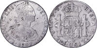 Bolivie 8 Reales Charles IV, Santiago, Chopmarked, Argent -