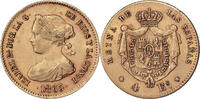 Espagne 4 Escudos Isabelle II, Madrid, Or -
