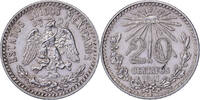 Mexique 20 Centavos Mexico City, Argent -
