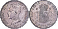 Espagne 2 Pesetas Alfonso XIII, Madrid, Argent -