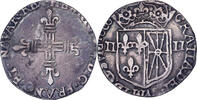 France 1/4 Écu de Navarre Henri IV, Date incertaine, Saint-Palais, Argent -