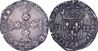 France 1/4 Ecu Henri IV, Bayonne, Argent, Gadoury:597A -