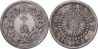 Japon 10 Sen Mutsuhito, Ère Meiji, An 40 (1907), Argent -