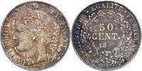 France 50 Centimes Cérès, Paris, Épreuve, Argent -