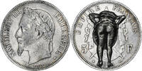 France 5 Francs Napoléon III, Cul de Fanny, Strasbourg, Argent -