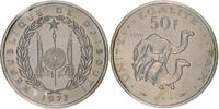Djibouti 50 Francs Monnaie de Paris, Essai, Cupro-nickel, KM:25 -