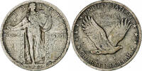 États-Unis Quarter Standing Liberty, Philadelphie, Argent, KM:145 -