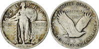 États-Unis Quarter Standing Liberty, Philadelphie, Argent, KM:145 -
