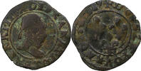 France Double Tournois Henri III, Rouen, Cuivre, Gadoury:455 -