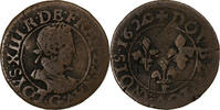 France Double Tournois Louis XIII, Poitiers, Cuivre, Gadoury:5 -