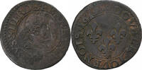 France Double Tournois Louis XIII, Poitiers, Cuivre, Gadoury:5 -