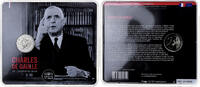 France 2 Euro Charles de Gaulle, BU, Monnaie de Paris, Bimétallique -