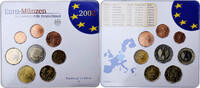 Allemagne 1 Cent to 2 Euro BU, Hambourg -