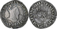 France 1/2 teston à la tête couronnée Henri II, Bayonne, Argent -