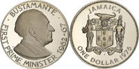 Jamaïque Dollar Bustamante, Franklin Mint, BE, Cupro-nickel, KM:57 -