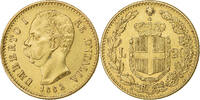 Italie 20 Lire Umberto I, Rome, Or, KM:21 -