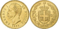 Italie 20 Lire Umberto I, Rome, Or, KM:21 -