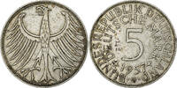 République fédérale d'Allemagne 5 Deutsche Mark Karlsruhe, Argent -