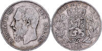 Belgique 5 Francs Leopold II, Bruxelles, Fautée / Error, Argent -