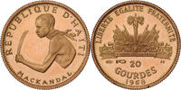 Haïti 20 Gourdes Mackandal, Paris, BE, Or, KM:66 -