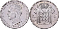 Monaco 5 Francs Rainier III, Paris, Argent, KM:141 -