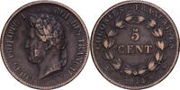 Antilles françaises 5 Cents Louis-Philippe Ier, Paris, Bronze -