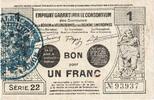 France 1 Franc 1917-11, Serie 22 93937, Pirot:59-2566 -