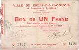 France 1 Franc 1915-03-12, 3620, B+, Pirot:02-531 -
