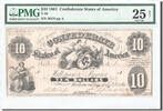 États confédérés d'Amérique 10 Dollars 1861-07-25, VF25 NET, PMG -