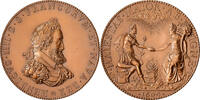 France Médaille Henri IV et Marie de Médicis, History, Refrappe, Bronze -