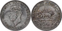 Afrique orientale britannique 50 Cents George VI, Heaton, Argent -